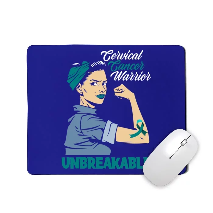 Wo Unbreakable Warrior Cervical Cancer Awareness Cool Gift Mousepad