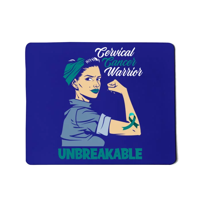 Wo Unbreakable Warrior Cervical Cancer Awareness Cool Gift Mousepad