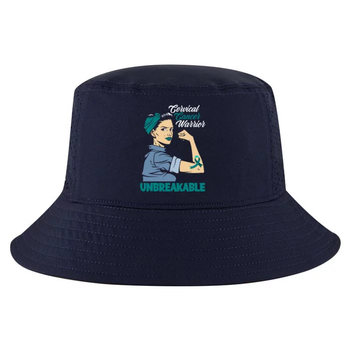 Wo Unbreakable Warrior Cervical Cancer Awareness Cool Gift Cool Comfort Performance Bucket Hat