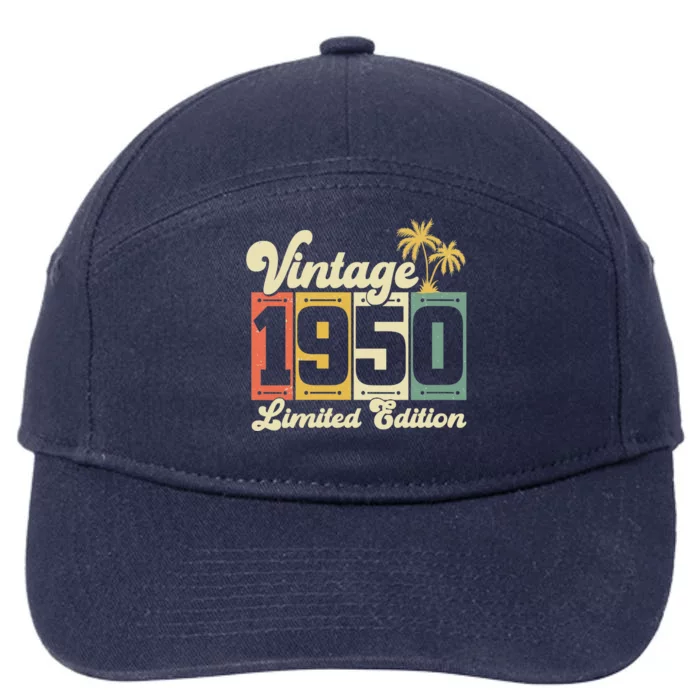 Wo Vintage 1950 Funny 73 Years Old 73rd Birthday Gift  Wo V-Neck 7-Panel Snapback Hat