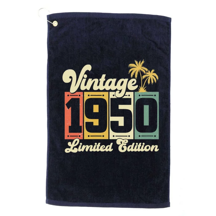 Wo Vintage 1950 Funny 73 Years Old 73rd Birthday Gift  Wo V-Neck Platinum Collection Golf Towel