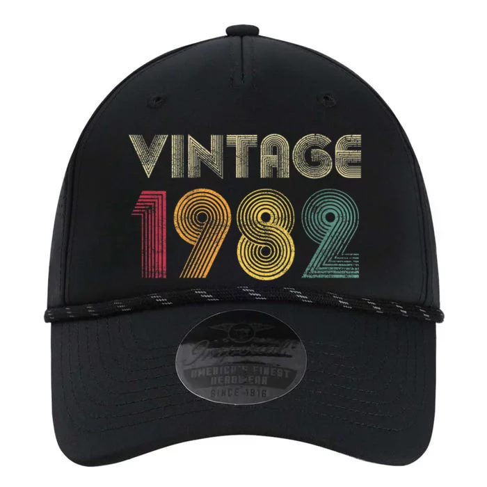 Wo Vintage 1982 40th Birthday Gift Retro Shirt 40 Years Old Performance The Dyno Cap