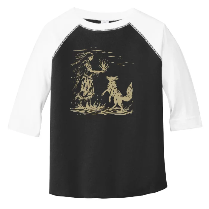 Witch Vintage 90s Spiritual Graphic Toddler Fine Jersey T-Shirt