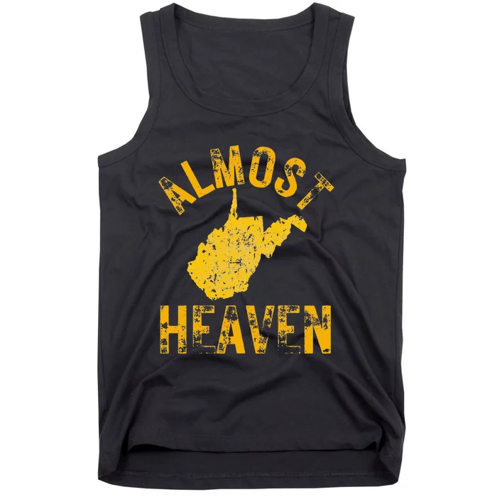 West Virginia Almost Heaven WV Map Home 304 Vintage Tank Top