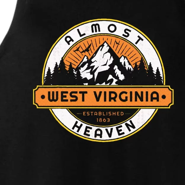 West Virginia Almost Heaven Nature Hiking Outdoors Ladies Tri-Blend Wicking Tank