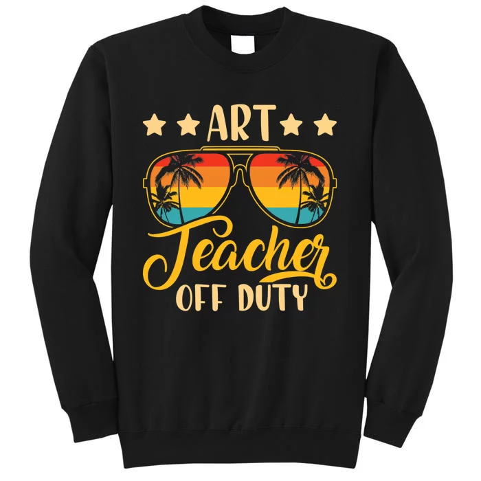 Wo Vintage Art Teacher Off Duty Last Day Of School Summer Sweatshirt