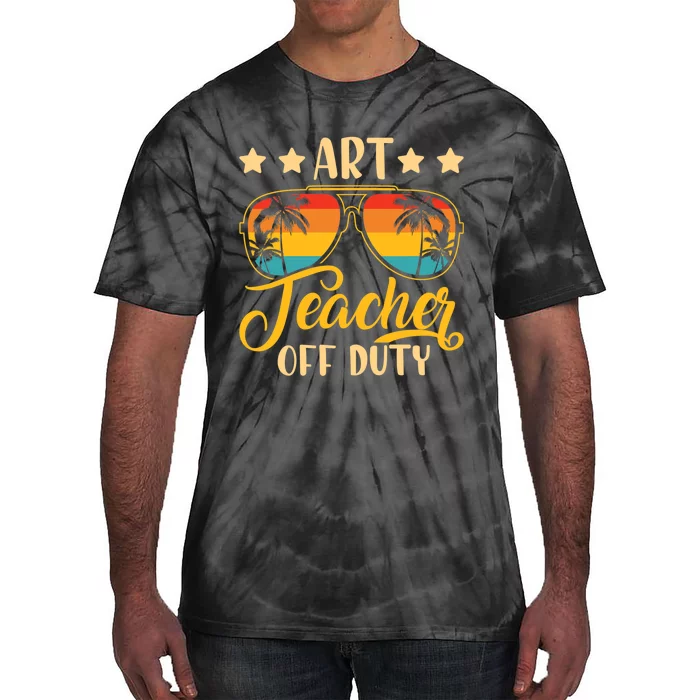 Wo Vintage Art Teacher Off Duty Last Day Of School Summer Tie-Dye T-Shirt