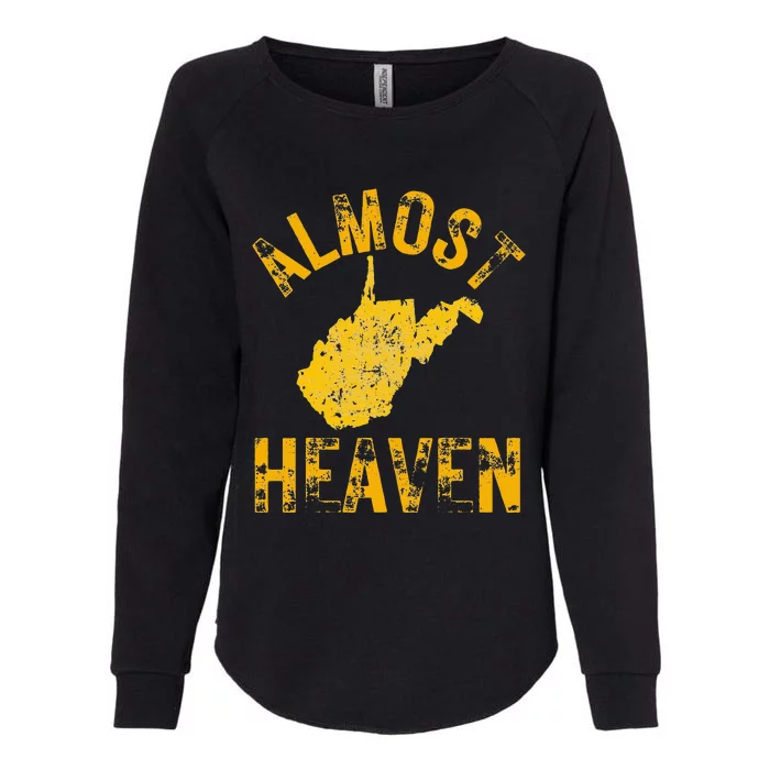 West Virginia Almost Heaven WV Map Home 304 Vintage Womens California Wash Sweatshirt