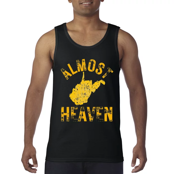 West Virginia Almost Heaven WV Map Home 304 Vintage Tank Top