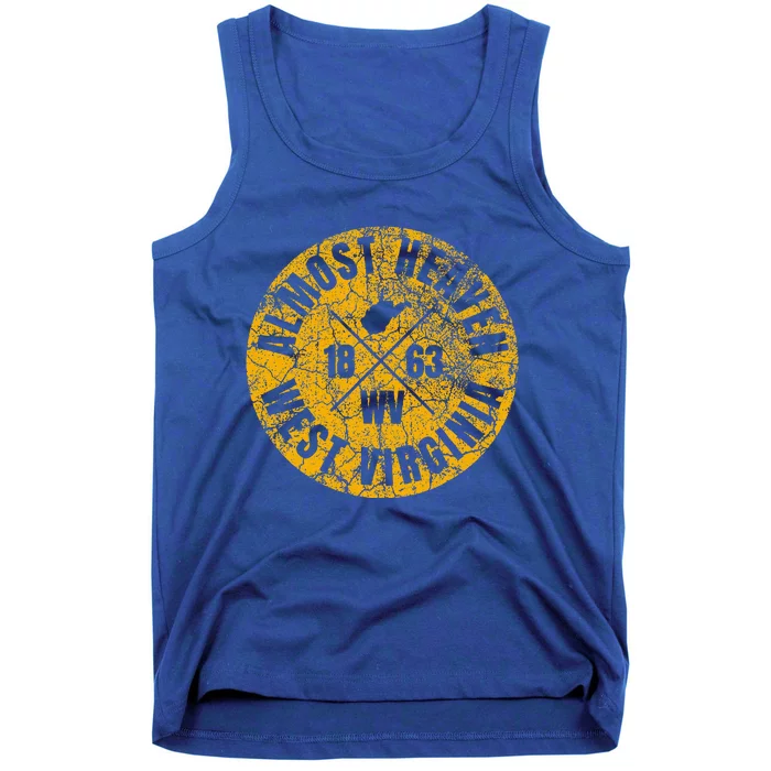 West Virginia Almost Heaven State Map Wv Home Tank Top