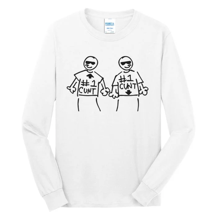 Weird Val Autismpills 2 People 1 Cunt Tall Long Sleeve T-Shirt