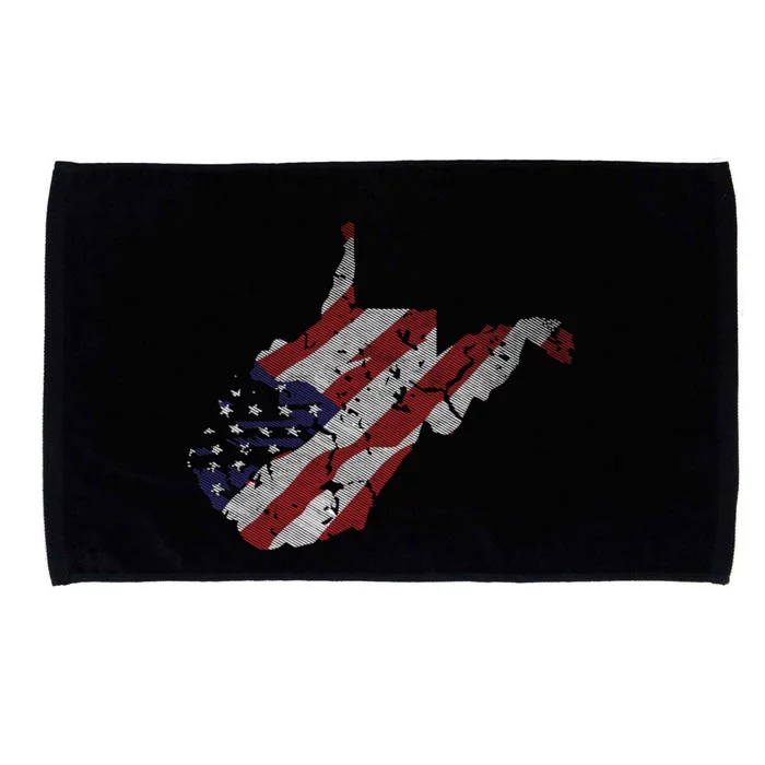 West Virginia American Flag Wv Mountain State Pride Gift Microfiber Hand Towel