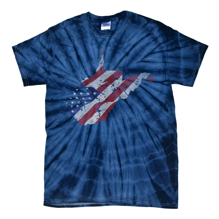 West Virginia American Flag Wv Mountain State Pride Gift Tie-Dye T-Shirt