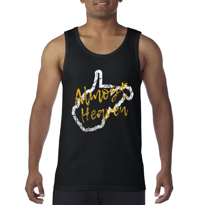 West Virginia Almost Heaven State Map Wv Home Tank Top