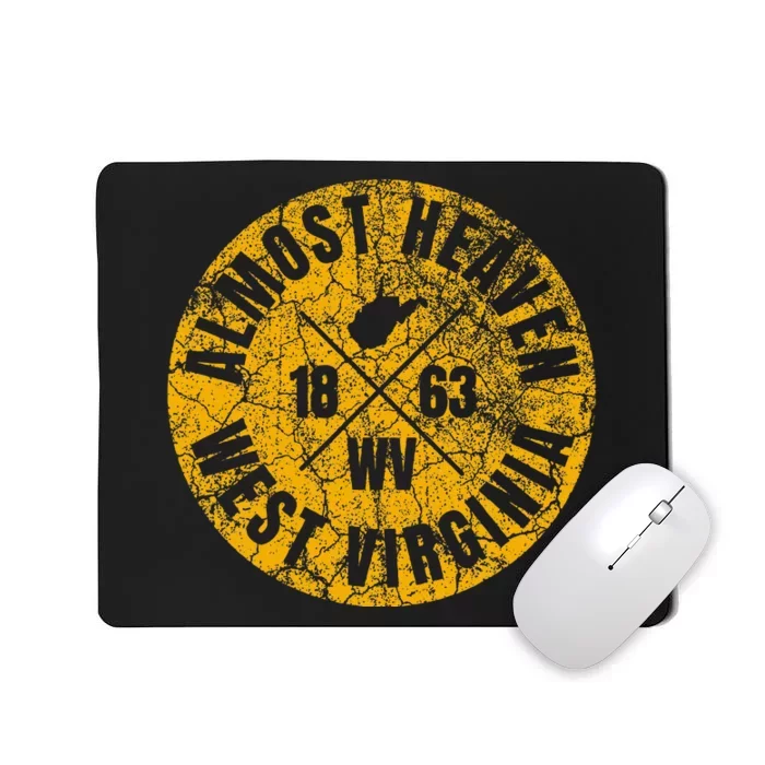 West Virginia Almost Heaven State Map Wv Home Mousepad