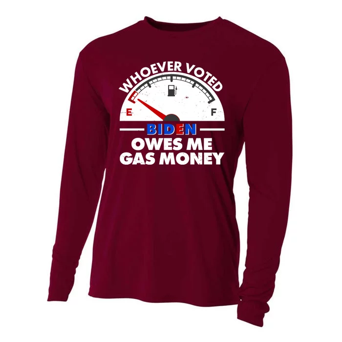 Whoever Voted Biden Owes Me Gas Money Cooling Performance Long Sleeve Crew