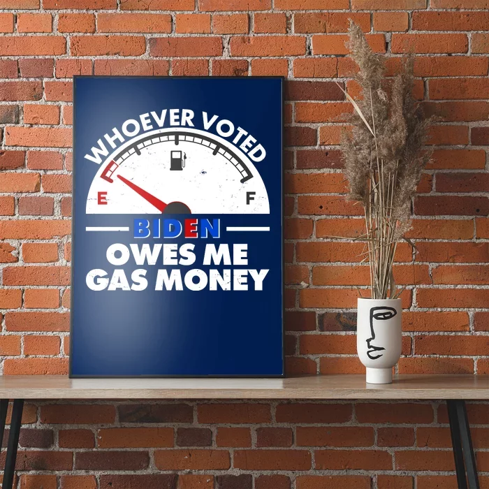 Whoever Voted Biden Owes Me Gas Money Poster