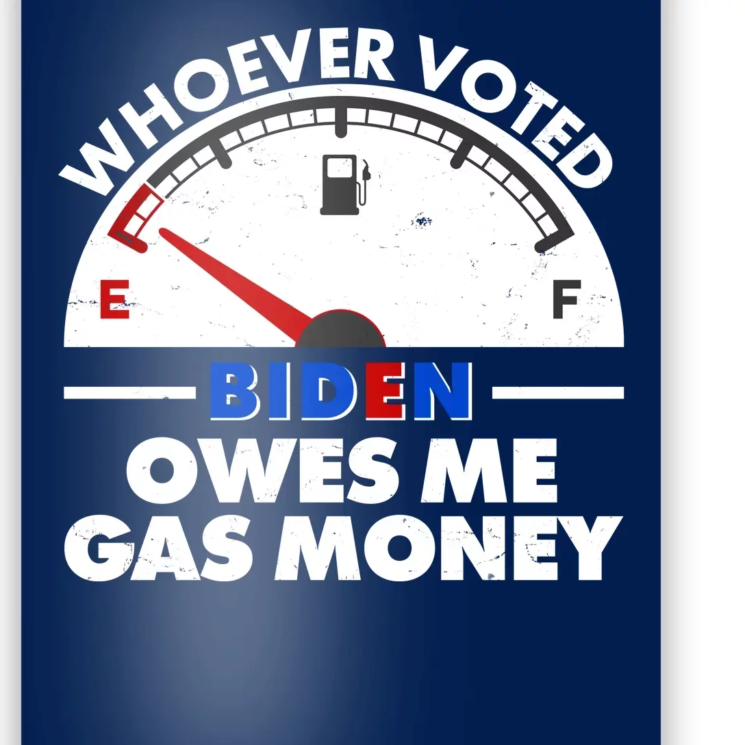 Whoever Voted Biden Owes Me Gas Money Poster