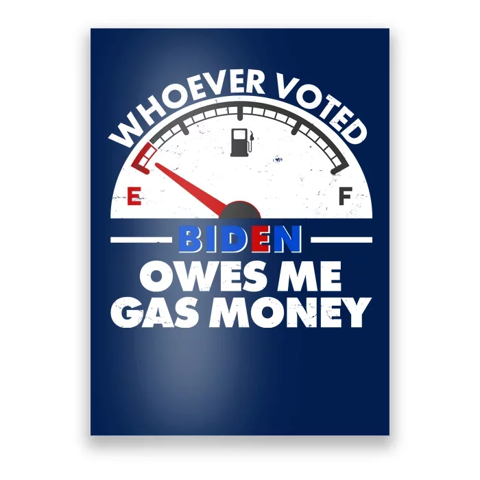 Whoever Voted Biden Owes Me Gas Money Poster