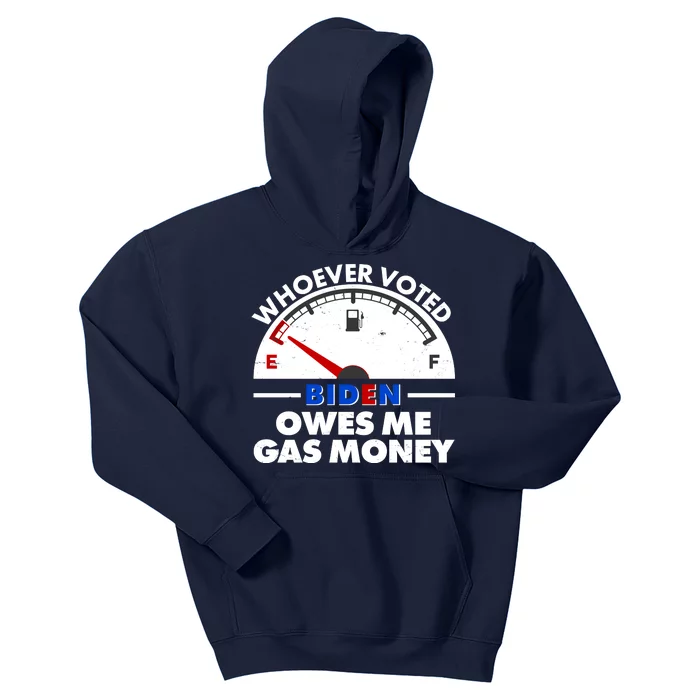 Whoever Voted Biden Owes Me Gas Money Kids Hoodie