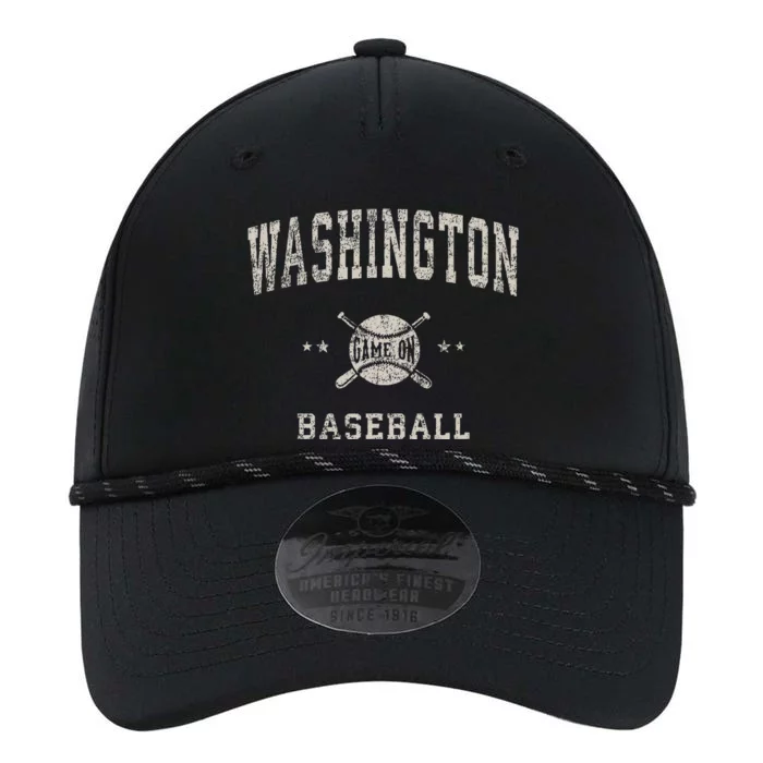 Washington Vintage Baseball Throwback Retro Design Performance The Dyno Cap