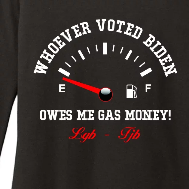 Whoever Voted Biden Owes Me Gas Money LGBFJB Womens CVC Long Sleeve Shirt