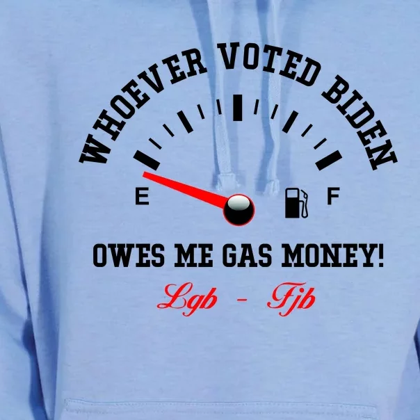 Whoever Voted Biden Owes Me Gas Money LGBFJB Unisex Surf Hoodie