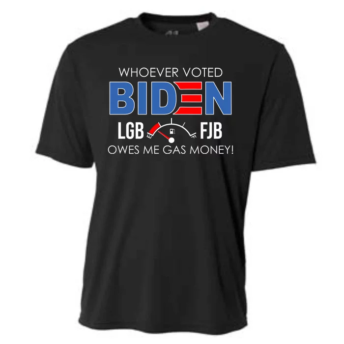 Whoever Voted Biden Owes Me Gas Money Funny LGBFJB Cooling Performance Crew T-Shirt