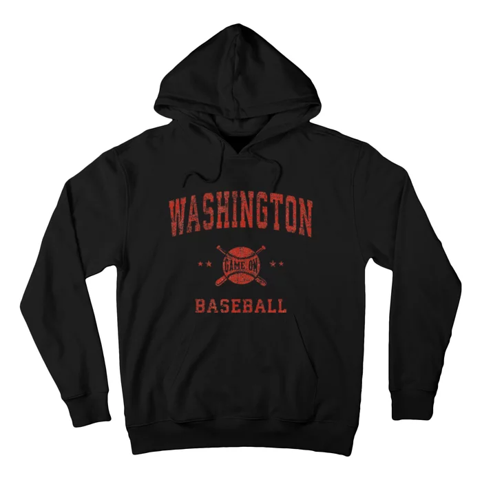 Washington Vintage Baseball Throwback Hoodie