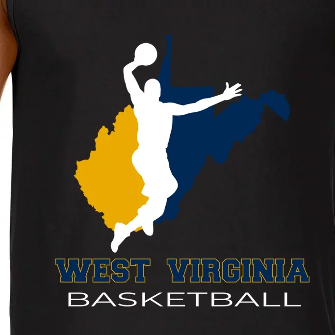 West Virginia Basketball Souvenir State Silhouette Art Gift Comfort Colors® Tank Top