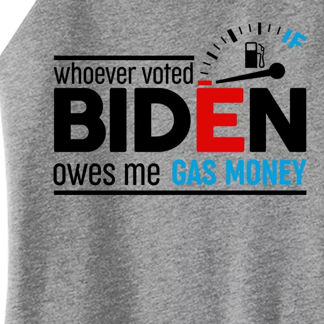 Whoever Voted Biden Owes Me Gas Money Women’s Perfect Tri Rocker Tank