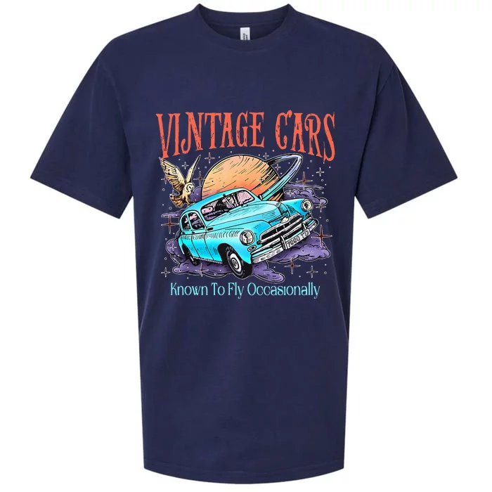 WeasleyS Vintage Cars Known To Fly Occasionally Quote Sueded Cloud Jersey T-Shirt