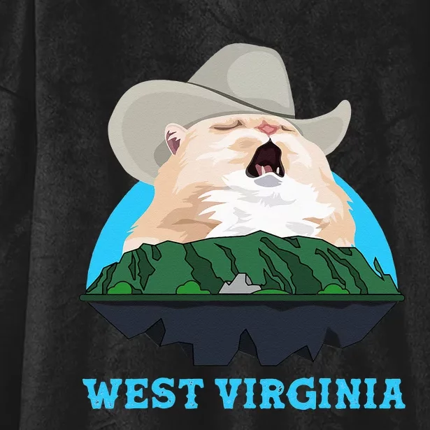 West Virginia Cowboy Cat Singing Meme Meowdy Hooded Wearable Blanket