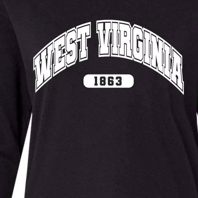 West Virginia Collegiate Style 1863 Womens Cotton Relaxed Long Sleeve T-Shirt