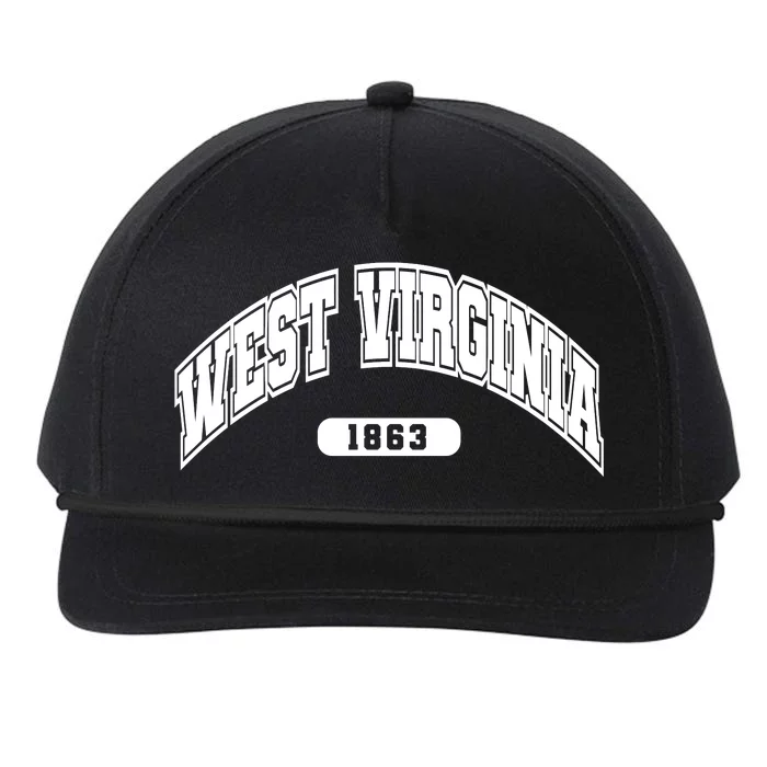 West Virginia Collegiate Style 1863 Snapback Five-Panel Rope Hat