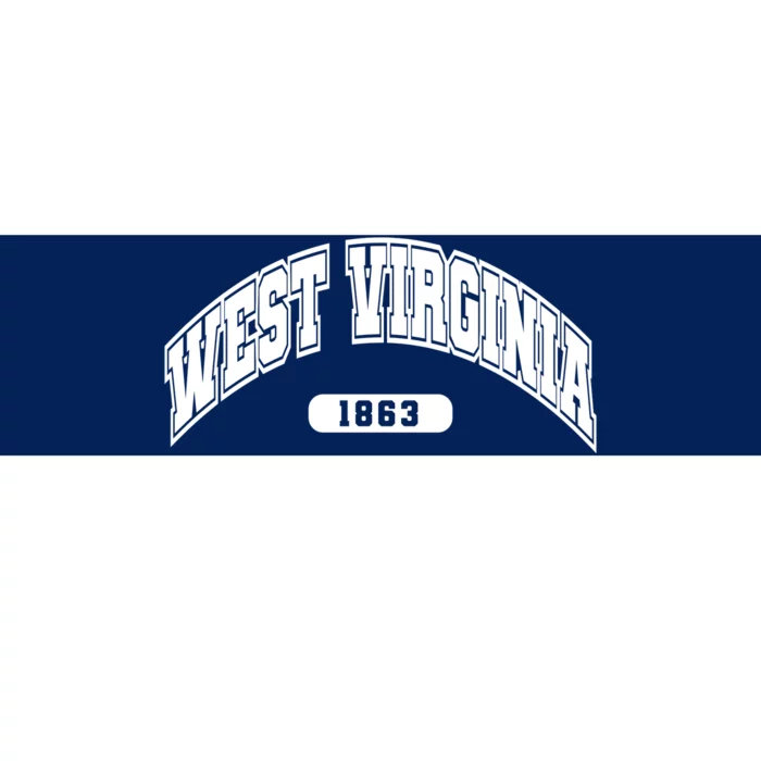 West Virginia Collegiate Style 1863 Bumper Sticker