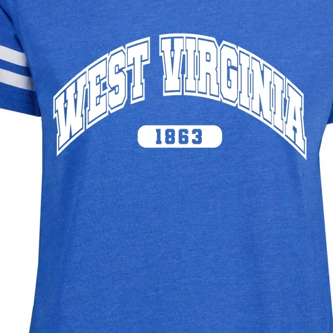 West Virginia Collegiate Style 1863 Enza Ladies Jersey Football T-Shirt