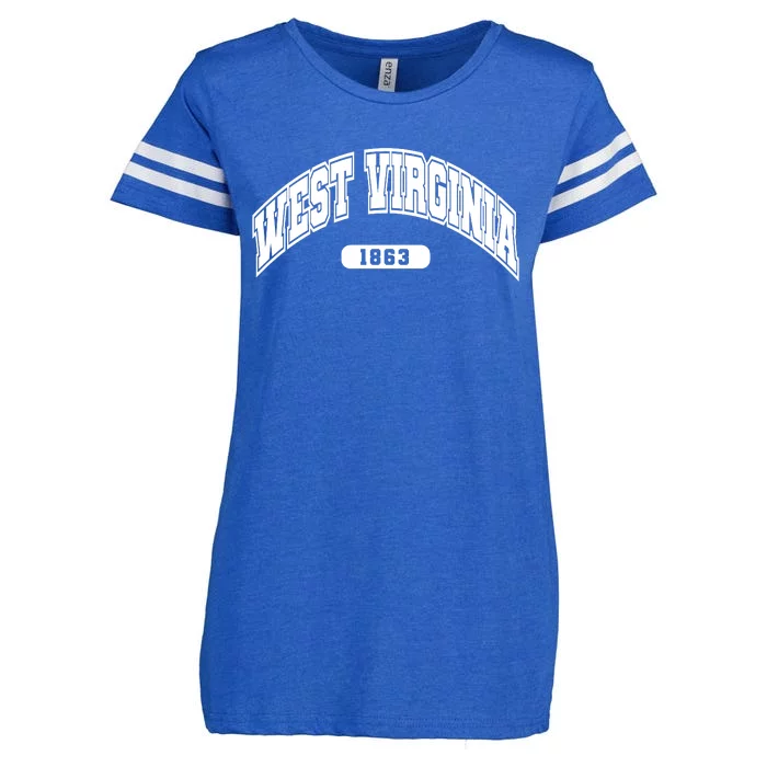 West Virginia Collegiate Style 1863 Enza Ladies Jersey Football T-Shirt