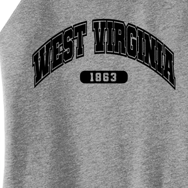 West Virginia Collegiate Style 1863 Women’s Perfect Tri Rocker Tank