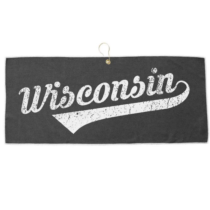 Wisconsin Vintage City Large Microfiber Waffle Golf Towel