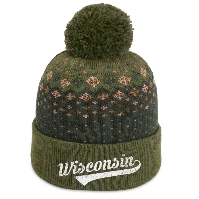 Wisconsin Vintage City The Baniff Cuffed Pom Beanie