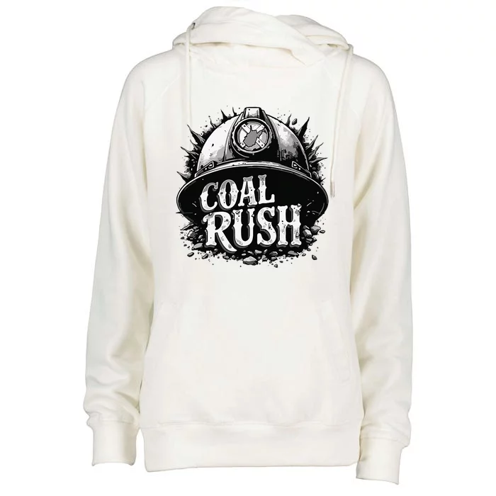 West Virginia Coal Rush Womens Funnel Neck Pullover Hood