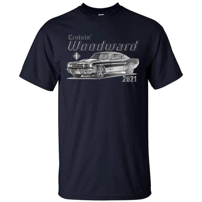 Woodward Vintage Classic Cruisin M1 Car Cruise Tall T-Shirt