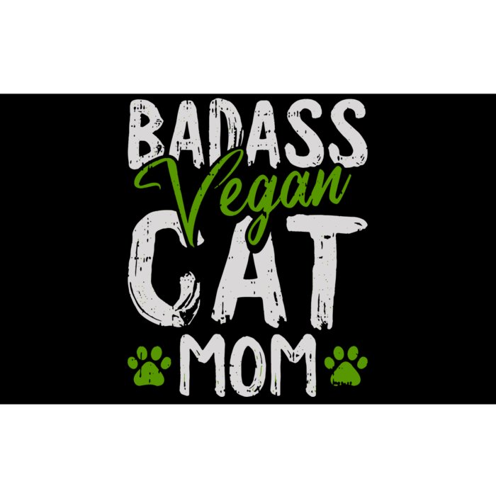 Womens Vegan Cat Mom MothersDay Badass Mama Paw Print Kitten Lover Bumper Sticker