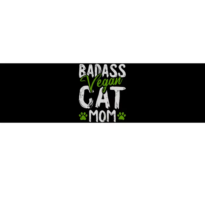 Womens Vegan Cat Mom MothersDay Badass Mama Paw Print Kitten Lover Bumper Sticker