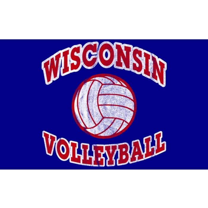 Wisconsin Volleyball Classic Style Vintage Distressed Meaningful Gift Bumper Sticker