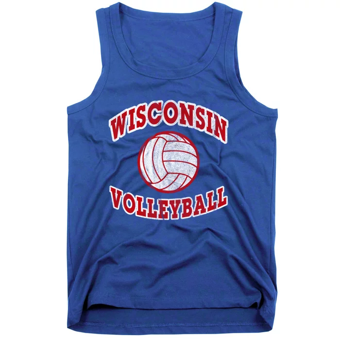 Wisconsin Volleyball Classic Style Vintage Distressed Meaningful Gift Tank Top