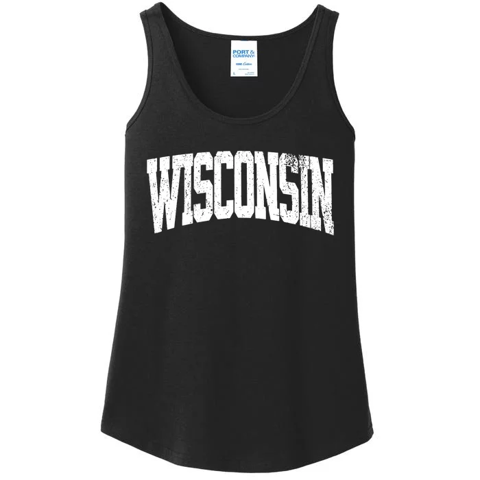 Wisconsin Vintage City Ladies Essential Tank