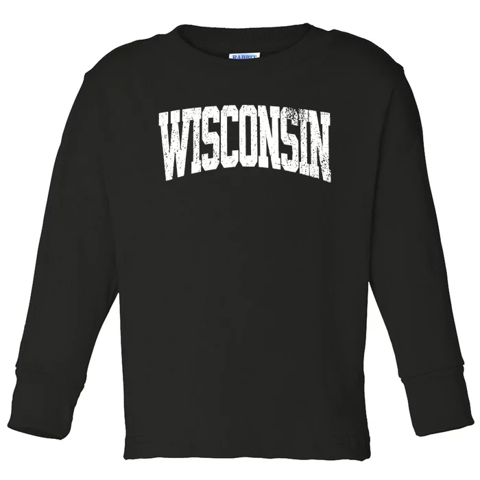 Wisconsin Vintage City Toddler Long Sleeve Shirt