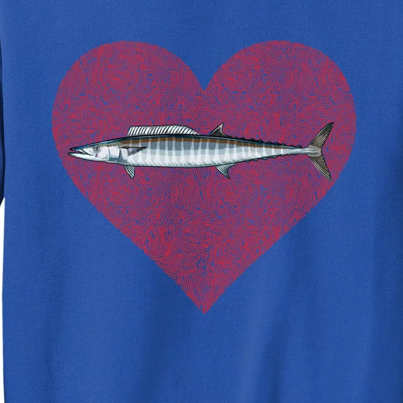 Wahoo Valentines Day Fish Love Fingerprint Gift Sweatshirt